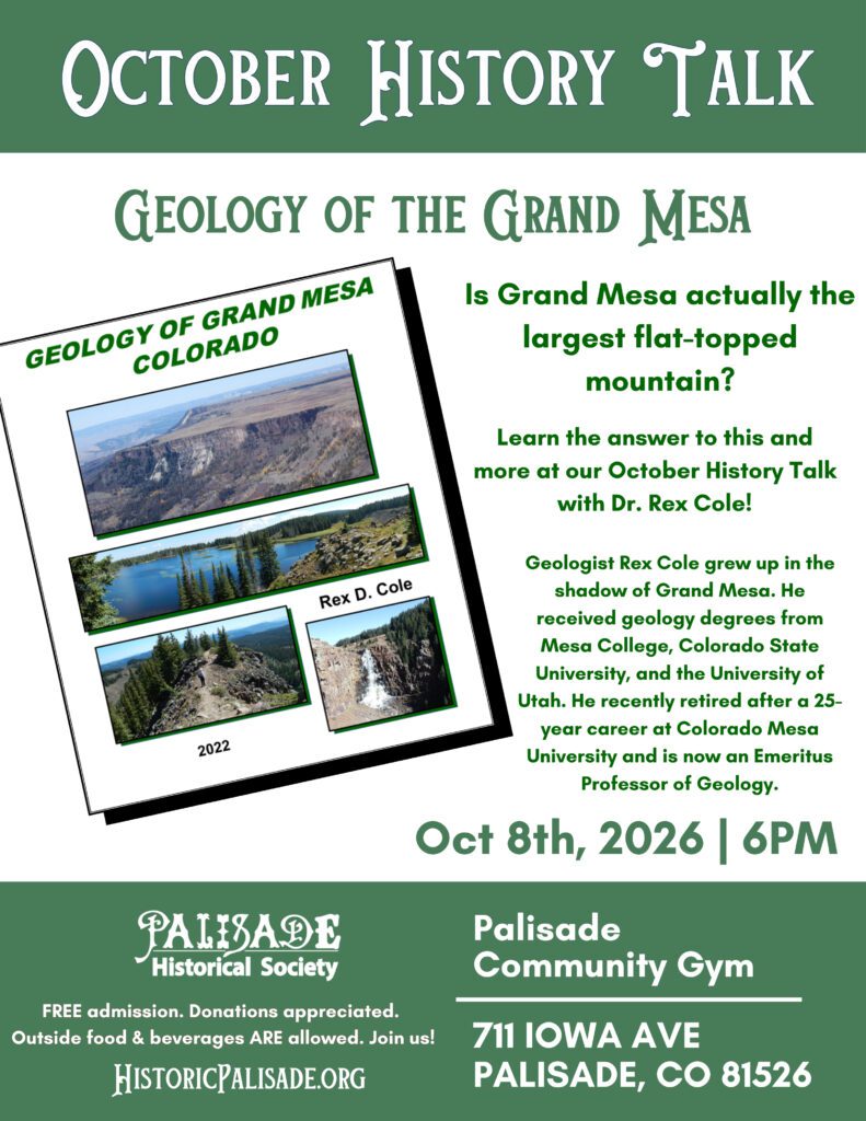 October History Talk. Book cover with pictures of the Grand Mesa